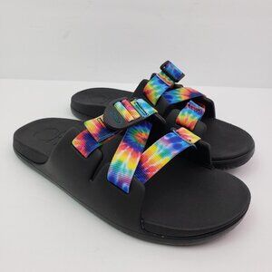 NEW Chaco Chillos Kids Size 5Y Dark Tie Dye Slip On Outdoors Sport Slide Sandals